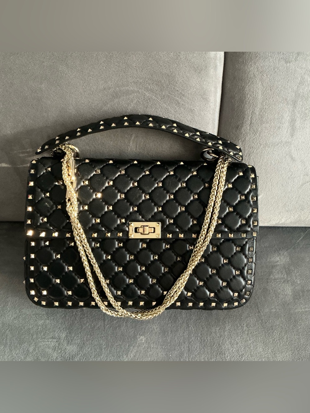 Dressy Quilted Studded Chain-Handle Shoulder Bag🔥